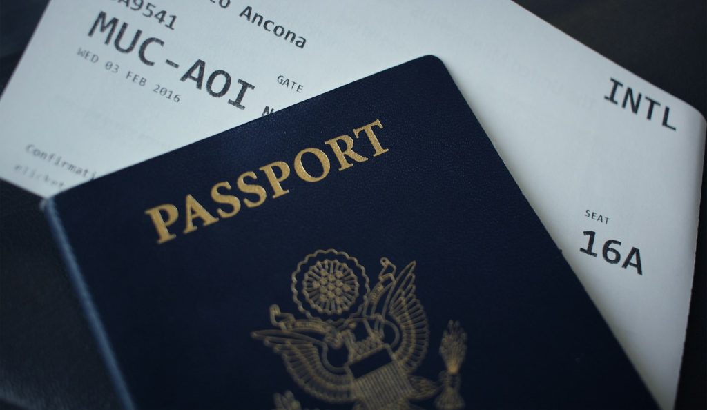 Passport on a desk, ready for a Dubai property visa application