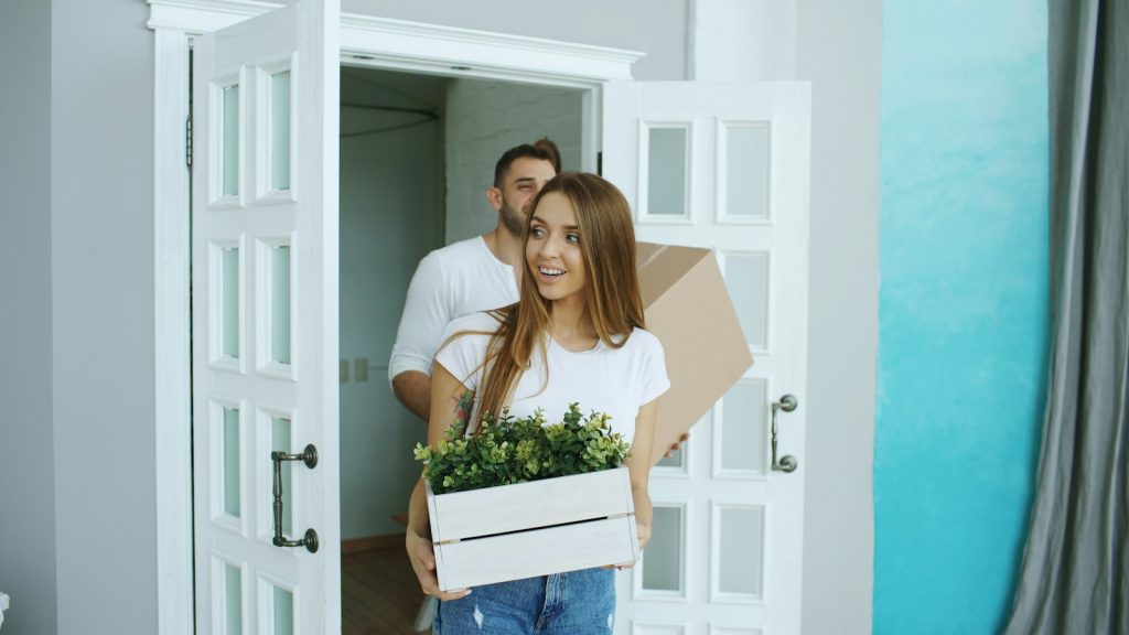 Couple moving into a new home, sponsored together on a Dubai property visa