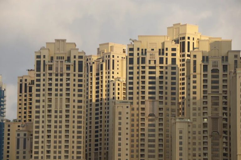 Residential towers in Dubai Marina, a popular area for renting in Dubai